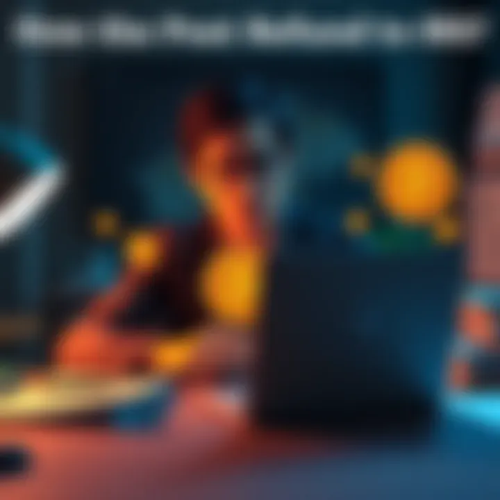 A person sitting at a desk with a laptop, looking at tax forms and Bitcoin symbols, showing concern about their tax reporting obligations.