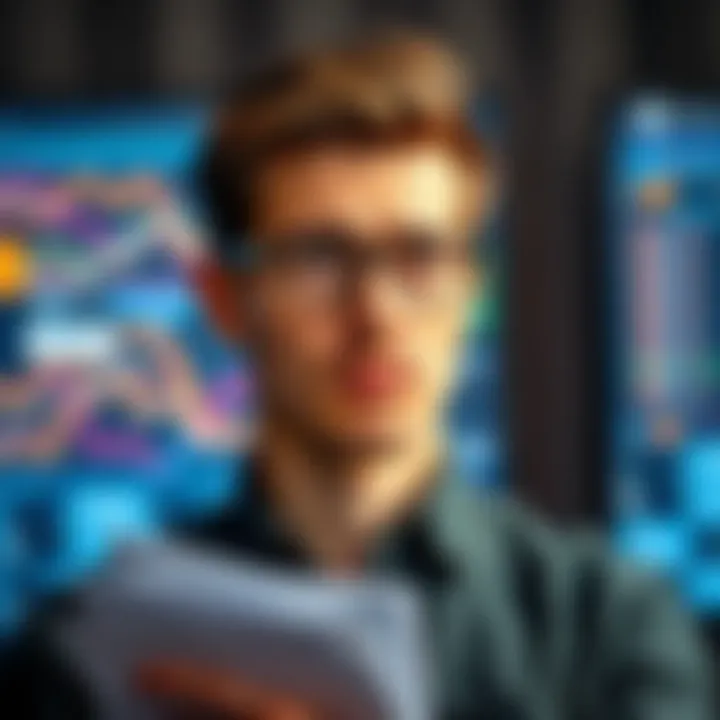 Researcher Resigns Over AI Concerns Jacob Coxon, an AI researcher, stands with a concerned expression, papers in hand, highlighting his resignation due to AI control issues.