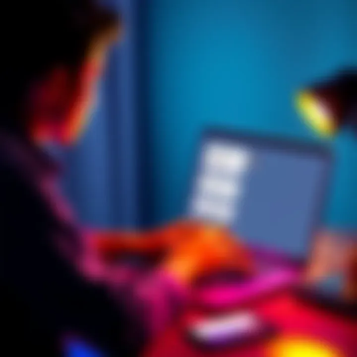 A person sitting at a desk with a laptop open, showing a customer support chat about a security hold on their account.