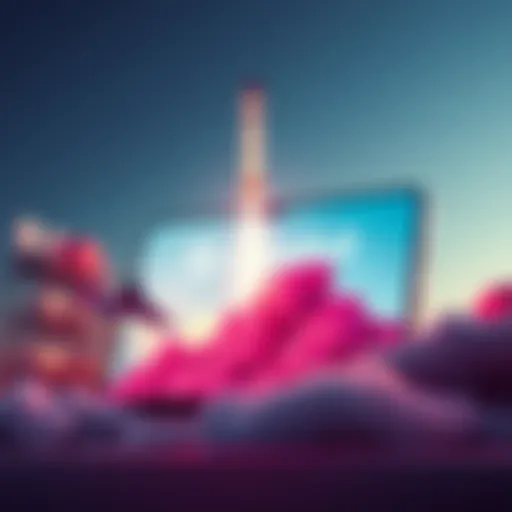 Concept of Revolut platform displaying SpaceX shares with a rocket in the background