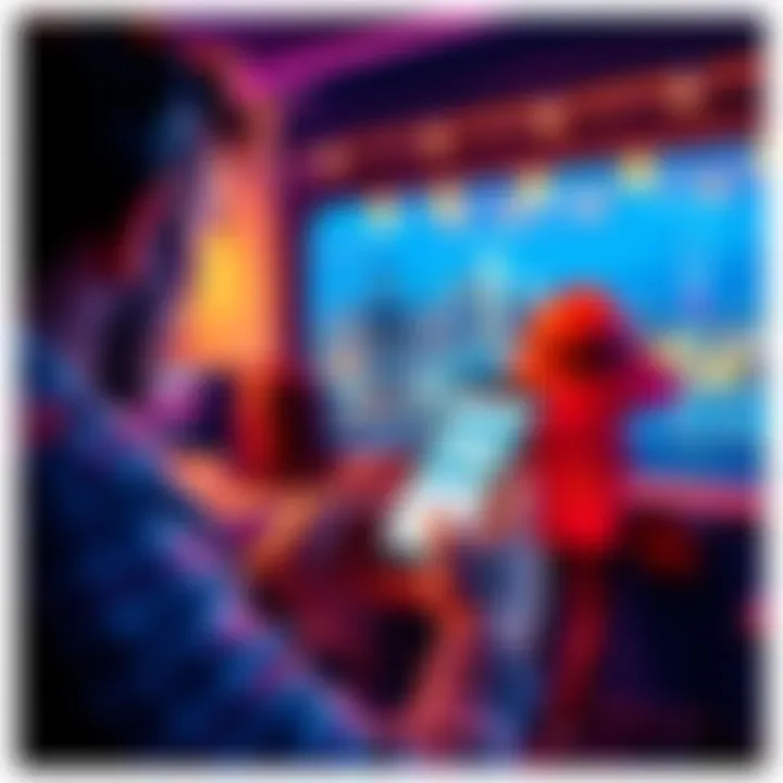 Revolut Account for Euro Travel A person using a smartphone to manage their Revolut account while planning a Euro trip, with travel essentials in view.