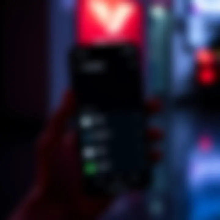 Revolut Android Menu Issue A smartphone displaying the dark background menu of the Revolut app, highlighting user frustration.