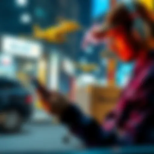 A person checking their phone for updates on the delivery of a Revolut card to a temporary address in South Asia.