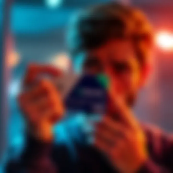 A person looking at a Revolut card with a puzzled expression, indicating issues with card verification