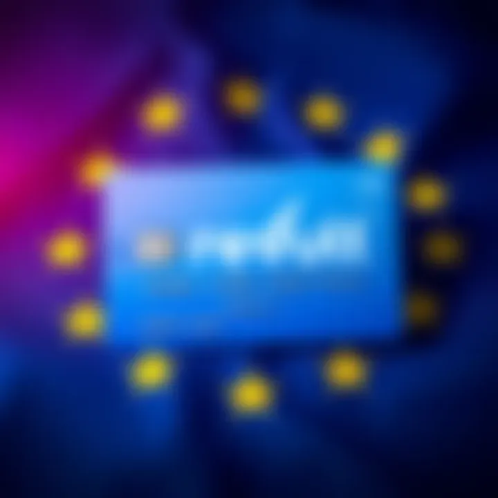 Revolut Credit Card A representation of a Revolut credit card with a European Union flag background