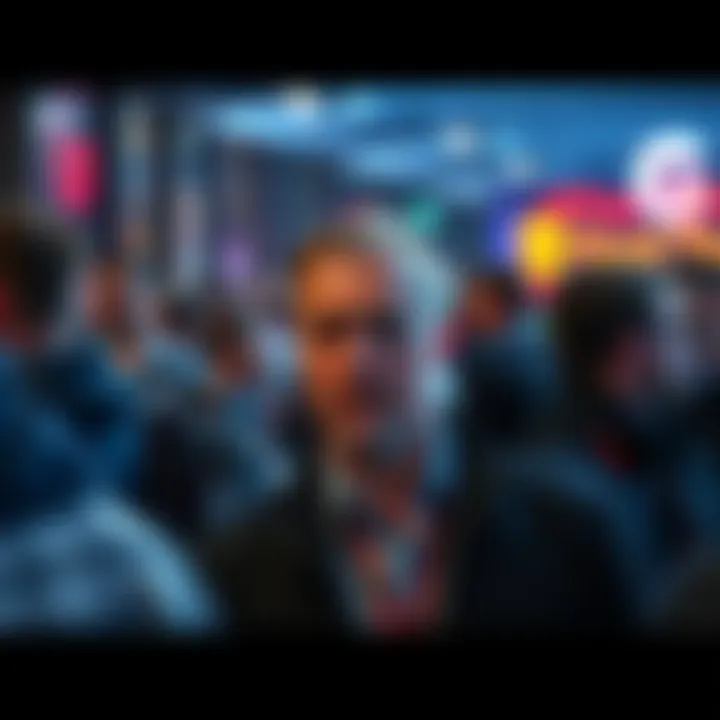 Richard Hart looking isolated among a group of people discussing crypto trends