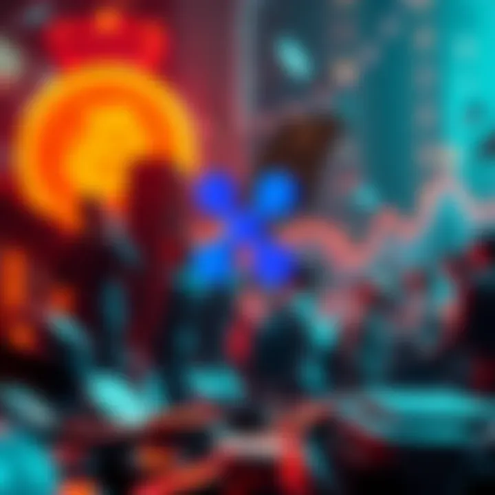 A visual representation of Ripple's $4 billion investment in digital currency infrastructure, featuring a graphic of money flowing into stablecoin projects.