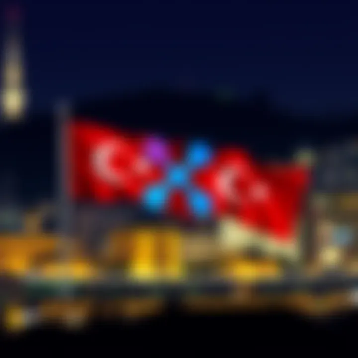 Ripple Partners with Turkish Firms Ripple logo alongside Turkish flags representing collaboration with local businesses