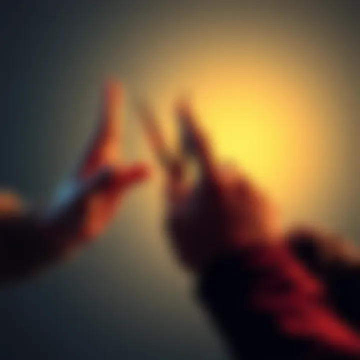 A simple graphic depicting the classic game of Rock Paper Scissors with hand signs for rock, paper, and scissors, symbolizing player choices.