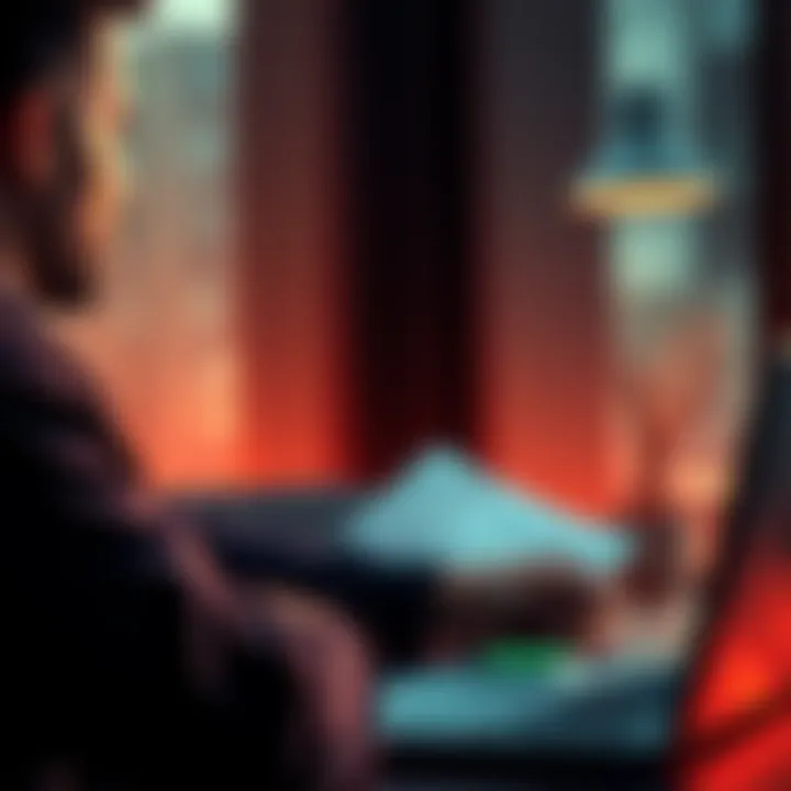 A person contemplating moving their retirement funds to Vanguard for Bitcoin ETF investment, with financial documents and a laptop in view.