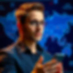 Ryan, CEO of Cronos, speaks about the app's success across 183 countries with a map in the background showing global reach