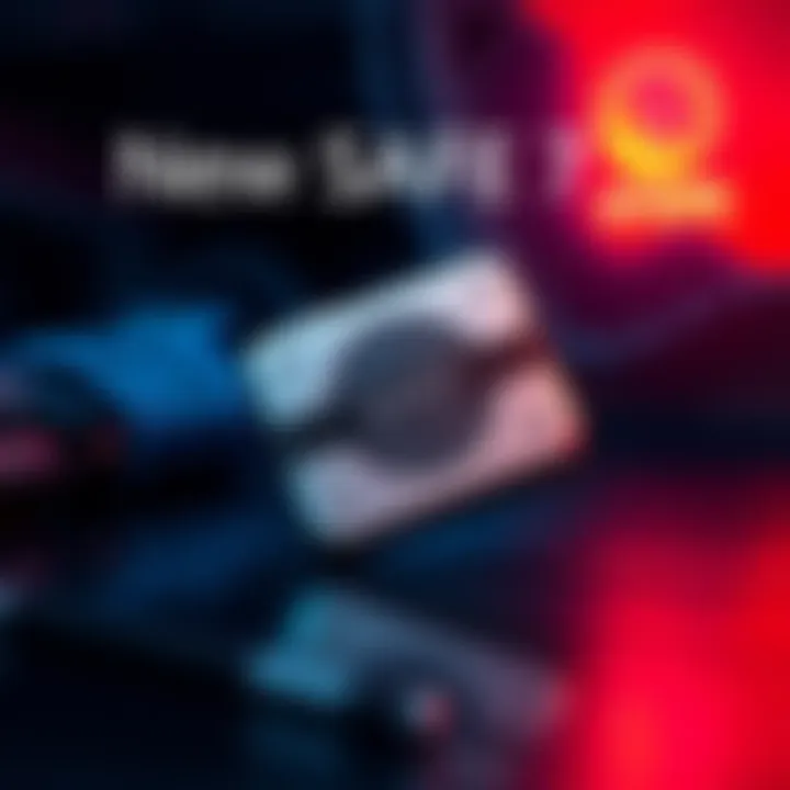 The sleek new SAFE 7 device showcasing its modern design and features, highlighting its compatibility with iOS devices.