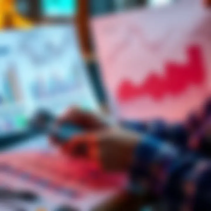 A person reviewing investment charts and financial papers with a calculator, focusing on safe investment strategies.