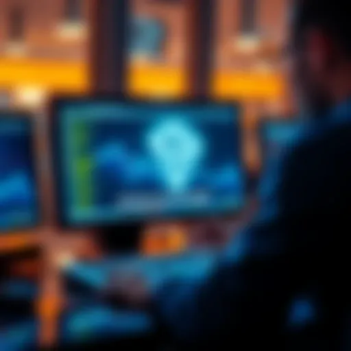 A person using a computer to purchase Tron cryptocurrency safely, with a digital wallet visible on the screen.