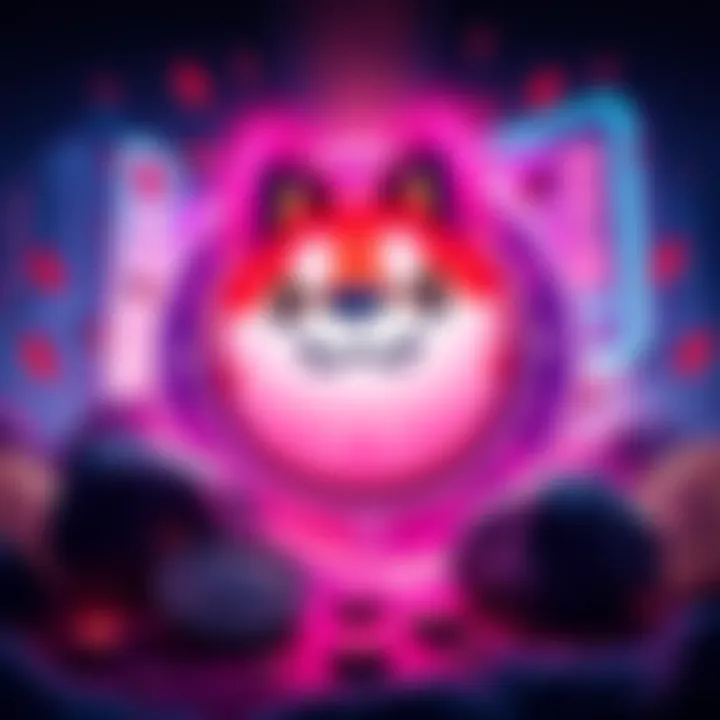 Saiko Inu Memecoin A vibrant representation of the Saiko Inu memecoin with a stylized dog logo and crypto elements around it, symbolizing growth and community support.