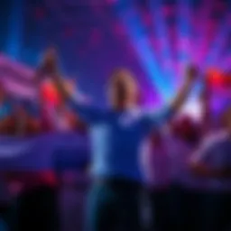 A group of people celebrating the success of the Sailana project, holding banners and showing enthusiasm.