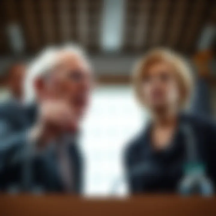 Bernie Sanders and Elizabeth Warren speaking at a press conference about halting Bitcoin investments in 401(k) plans