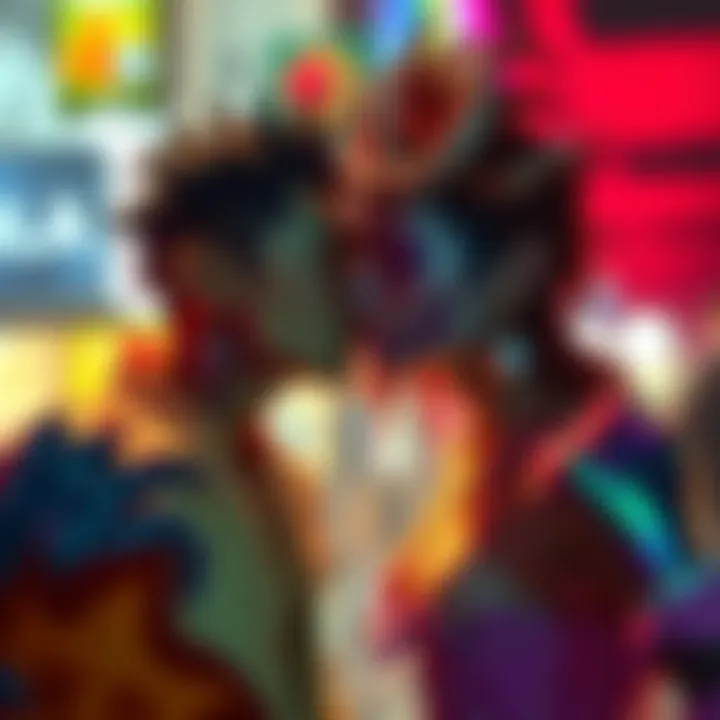 Satoshi and Nurgle showcasing their unique forms of love in a vibrant scene.