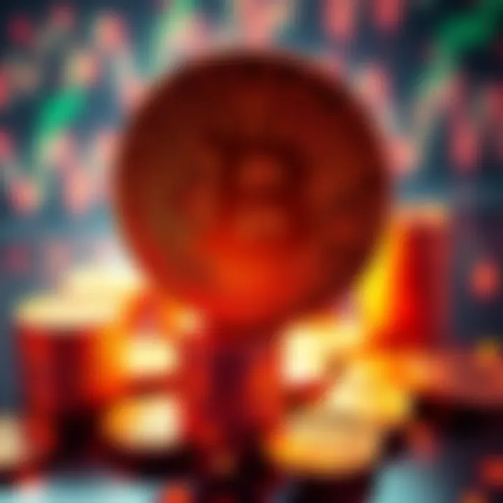 A visual representation of satoshis, showing smaller Bitcoin units, with a question mark symbolizing the search for a dedicated symbol for sats.