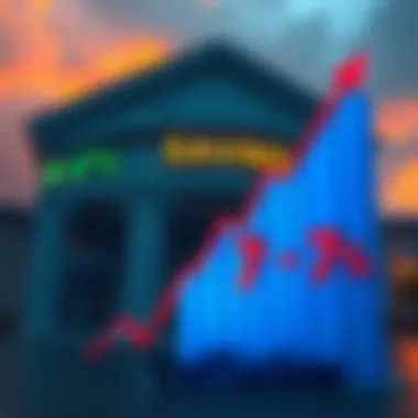 Savings vs Inflation A graphic showing a bank building with a 4% interest sign next to a rising inflation chart at 7%, depicting the struggle between savings and inflation.