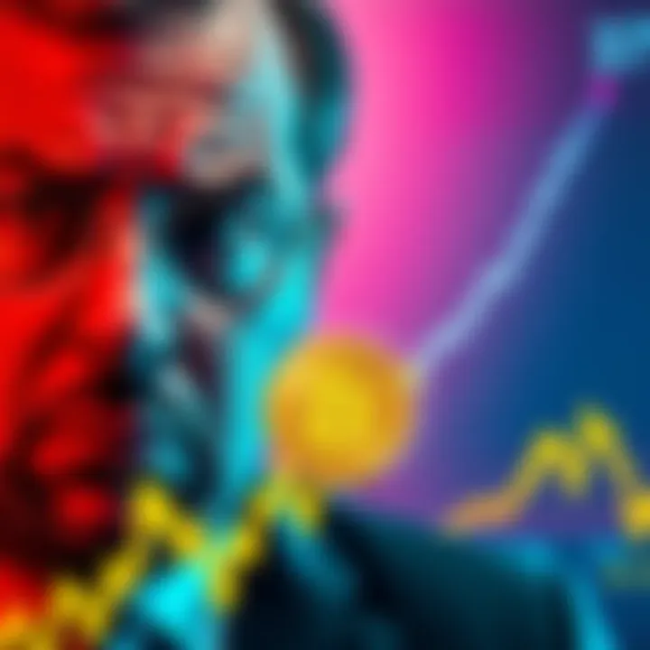 Michael Saylor looking concerned over Bitcoin price drop with a graph showing decline