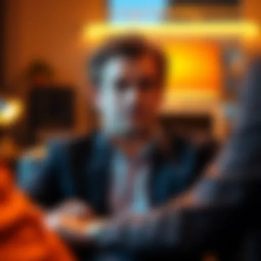 Saylor looking serious during an interview, lacking his usual humor and engagement