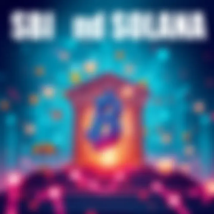 SBI and Solana Partnership A visual representation of the partnership between SBI and Solana, showing traditional banking symbols merging with blockchain technology icons.