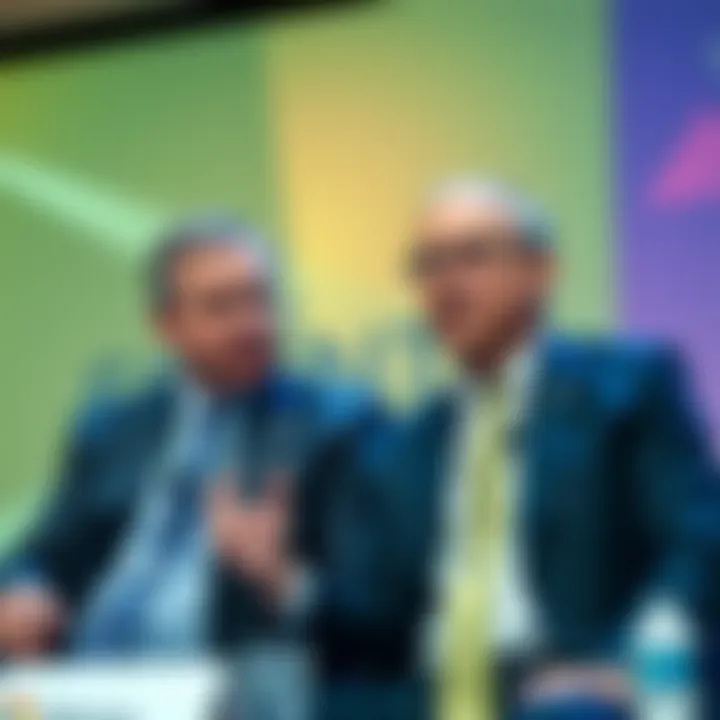 SEC Chairman Paul Atkins and CFTC Chairman Michael Selig speaking at a conference about cryptocurrency leadership in the U.S.