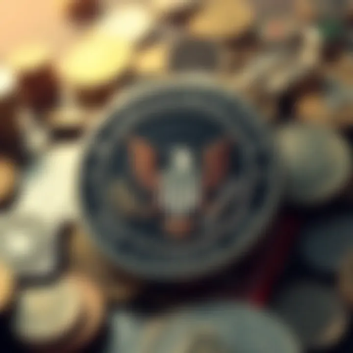 The SEC logo with a backdrop of various cryptocurrencies symbolizing their recognition as commodities