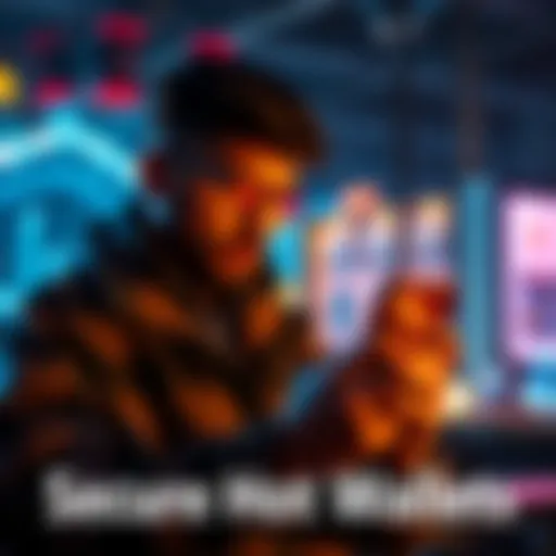 A person checking secure hot wallet apps for Bitcoin and cryptocurrencies on a smartphone