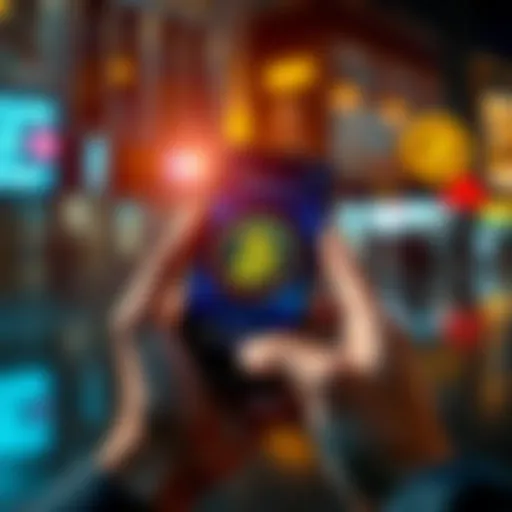 A person holding a smartphone displaying a Bitcoin wallet app with a lock symbol, symbolizing security in cryptocurrency storage.