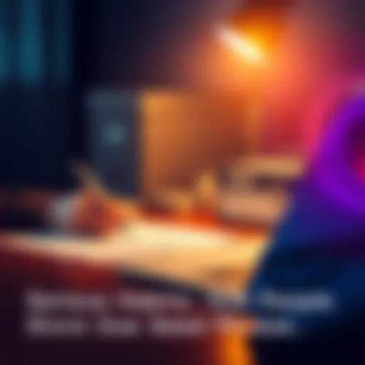 A person writing down a seed phrase on paper while sitting at a desk with a laptop and a secure box nearby.