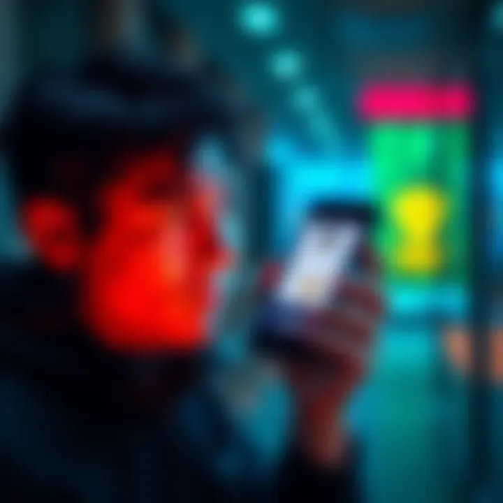 A person looks worried while holding a token receipt on their phone, signifying security concerns regarding online accounts.