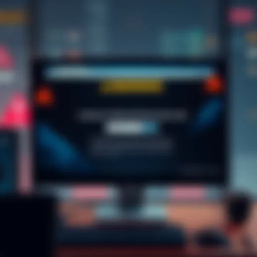 A computer screen displaying a suspicious website asking for seed phrases, with warning signs around it