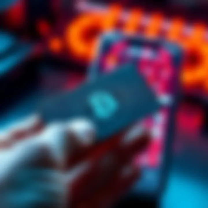 A close-up of a self-custodial crypto card being held, with digital wallet keys displayed on a smartphone screen in the background.