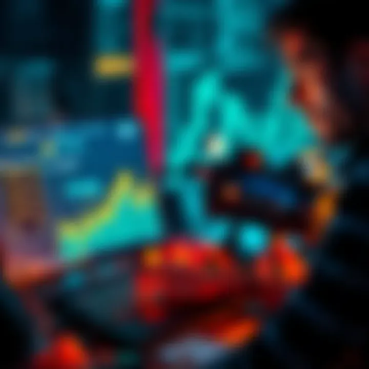 A person analyzing digital assets on a computer while considering options to sell energy and bandwidth after Tron staking.