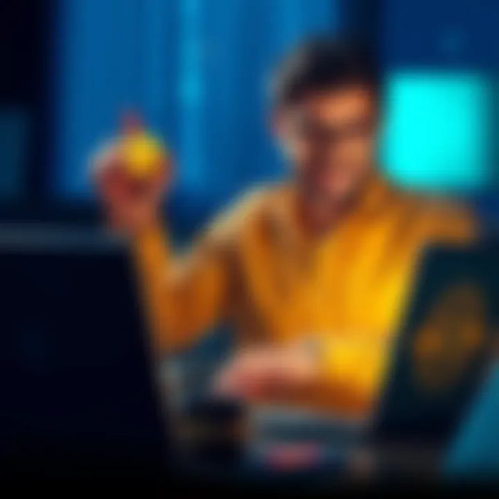 A person confidently selling $20K worth of cryptocurrency on a laptop with a Binance interface visible