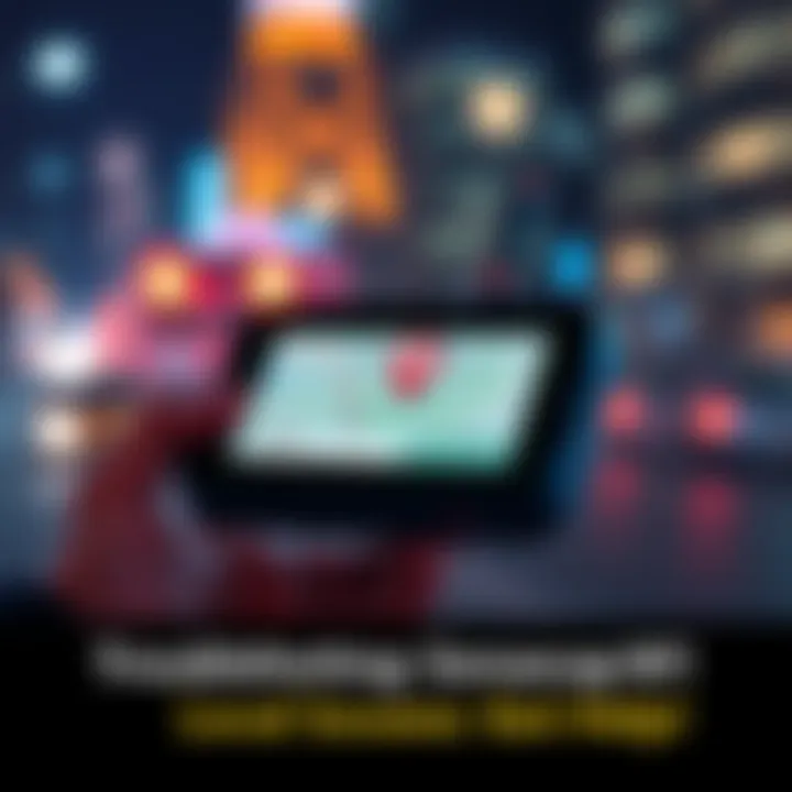 Sensecap M1 device displaying a map with a location pin set for troubleshooting issues