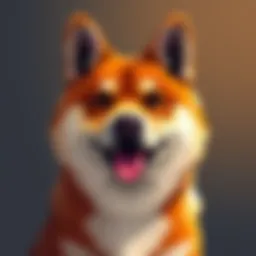 A Shiba Inu dog with a playful expression, representing the cryptocurrency Shiba Inu (SHIB) and its potential growth by 2030.
