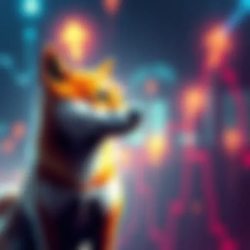 A visual representation of Shiba Inu price trends with upward arrows indicating potential growth from 2026 to 2030.