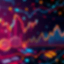 A graph showing a decline in Bitcoin and altcoin values while stablecoins rise, symbolizing a change in cryptocurrency investment due to the Clarity Act.