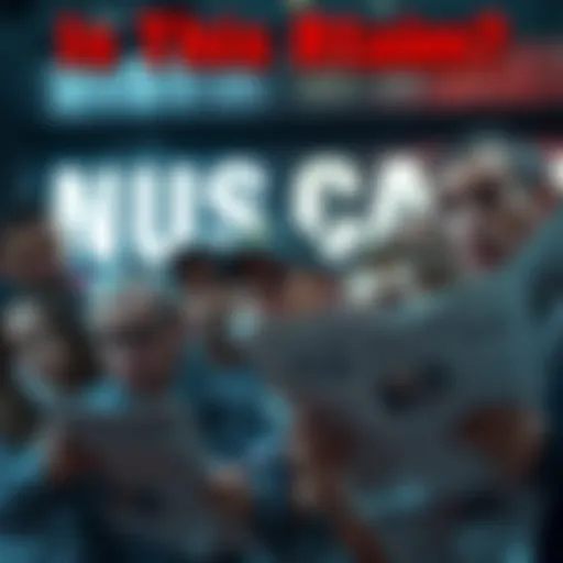 A group of people looking surprised while reading headlines about unbelievable claims in a newspaper