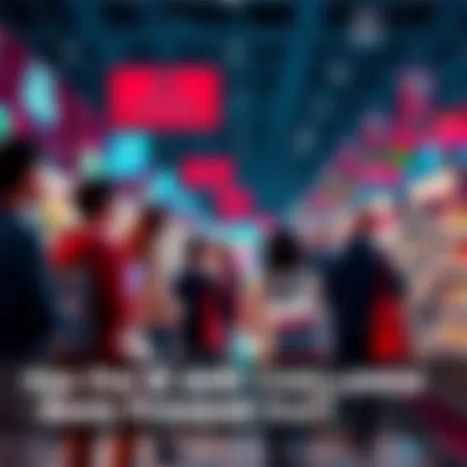 Group of shoppers looking at products in an Atlas Shopping setting, questioning the AMP Mission Challenge