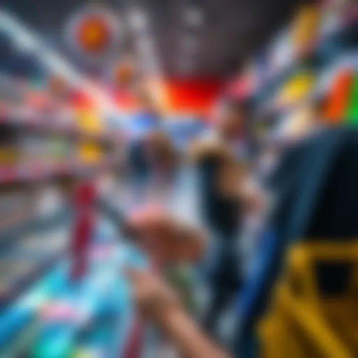 A person using a smartphone in a store to make a purchase with cryptocurrency.