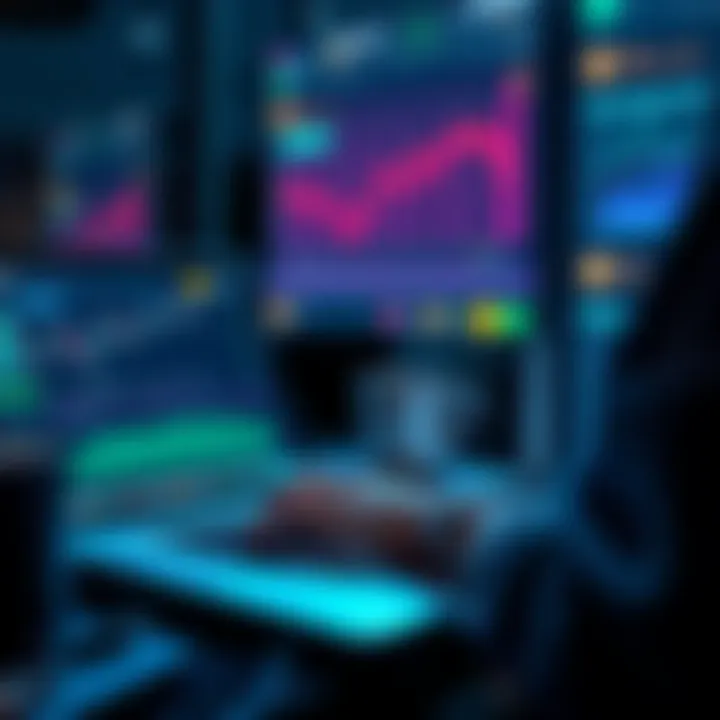 A clear visual of a person analyzing Decentralized Finance charts on a laptop, highlighting structured strategies and risk management in 2026.