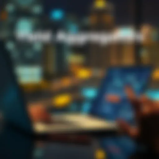 A person analyzing investment options on a laptop, comparing yield aggregators with manual strategies.