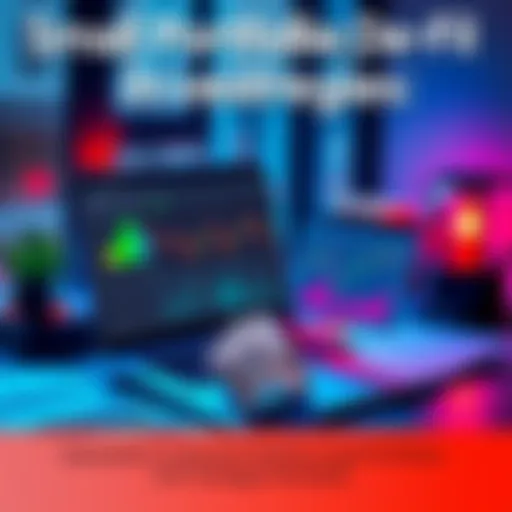 Illustration showing a person analyzing DeFi investment strategies on a laptop with charts and financial symbols around