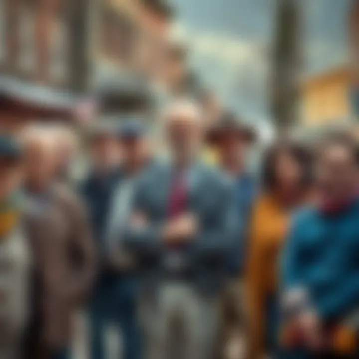 A small town mayor poses for a photo with local residents, showcasing a sense of community in a rural area.