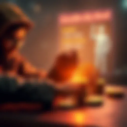 A digital representation of stablecoins with a background depicting illegal transactions