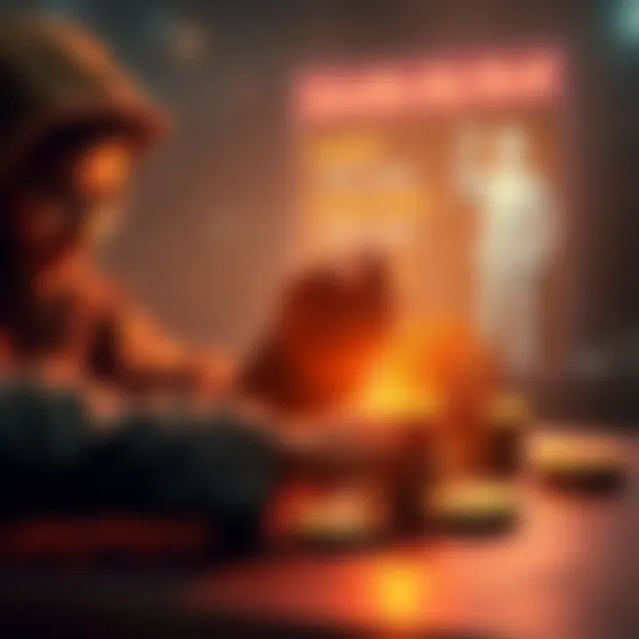 A digital representation of stablecoins with a background depicting illegal transactions